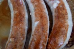 Bratwurst/German Brats in the pan